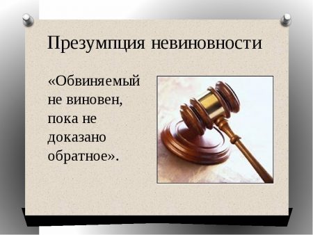 Презумпция виновности что это